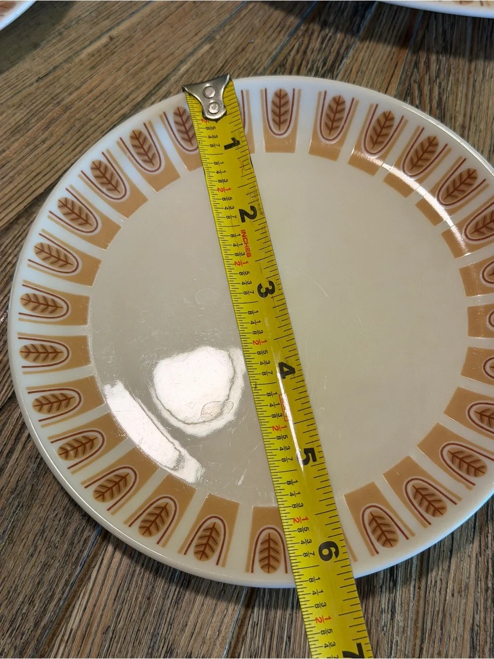 Taylor Smith Taylorton Wild Rice Atomic Serving Platter + 6 Bread Plates MCM